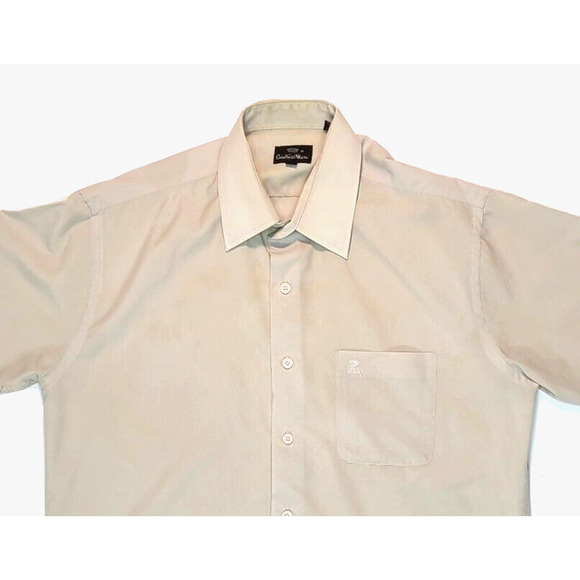 Countess Mara Men's Long Sleeve Beige Dress Shirt Size Medium - Picture 3 of 7